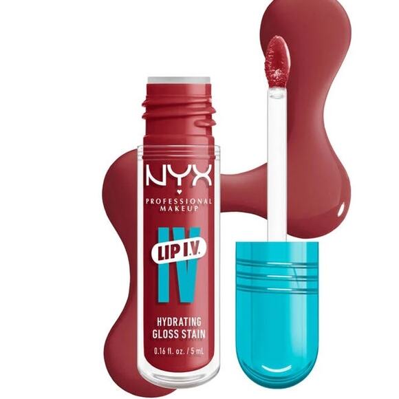 K-Care: NYX Professional Makeup Lip I.V. Hydrating Gloss Serum Stain*Rose Pink - Picture 1 of 4
